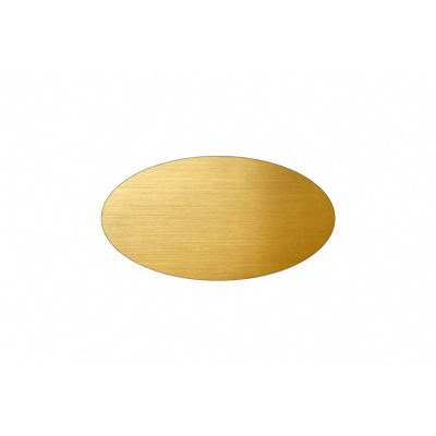 Standardschild oval 75x40 mm goldmetallic