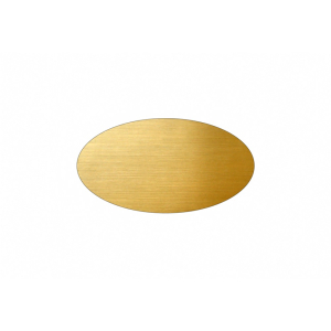 Standardschild oval 75x40 mm goldmetallic
