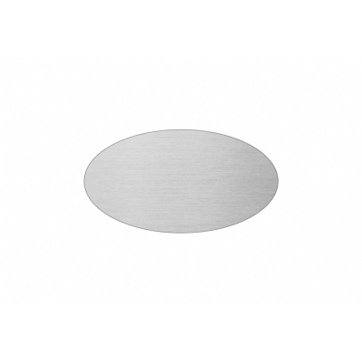 Standardschild oval 75x40 mm silbermetallic