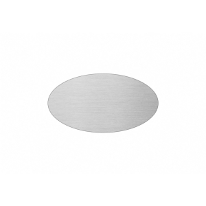 Standardschild oval 75x40 mm silbermetallic