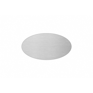 Standardschild oval 75x40 mm silbermetallic