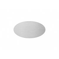 Standardschild oval 75x40 mm silbermetallic