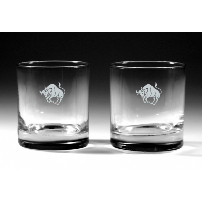2er-Set Whiskeygläser "Stier"