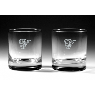 2er-Set Whiskeygläser Zapfsäule