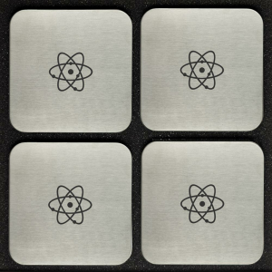 4er-Set Untersetzer "Atom"