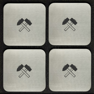 4er-Set Untersetzer Bergarbeiter