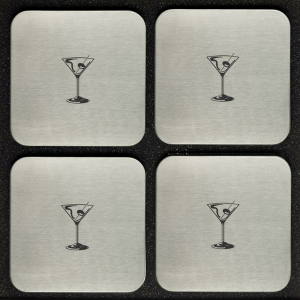 4er-Set Untersetzer "Cocktailglas"