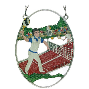 Zinnbild Tennis oval