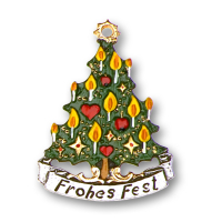 Zinnfigur Christbaum "Frohes Fest"