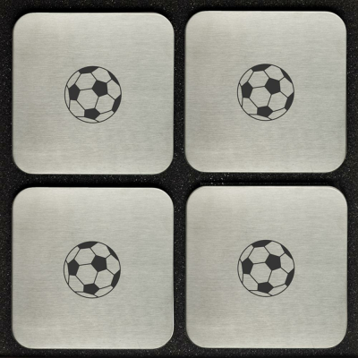 4er-Set Untersetzer "Fußball"