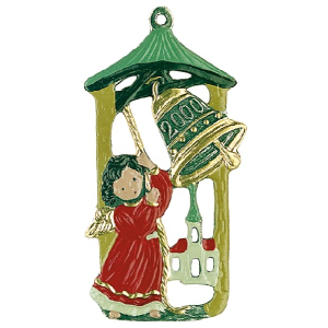 Weihnachtsmotiv 2000 - Zinnfigur Engel mit Glocke