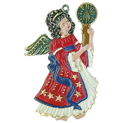 Zinnfigur Engel mit Kerze rot - ausverkauft!