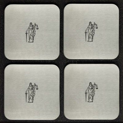 4er-Set Untersetzer "Justitia"