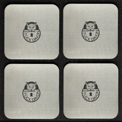 4er-Set Untersetzer "Katzenkopf - Stück davon"