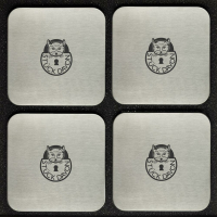 4er-Set Untersetzer "Katzenkopf - Stück davon"