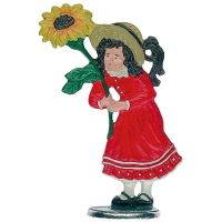 Zinnfigur Mädchen mit Blume