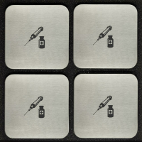 4er-Set Untersetzer "Medizin"