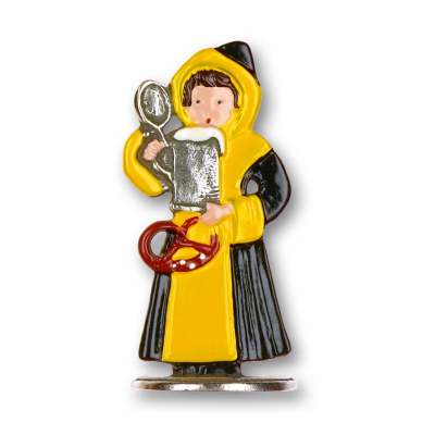 Zinnfigur Münchner Kindl mit Brezel zum Stellen