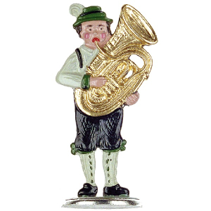 Zinnfigur Musikant mit Tuba (zum Stellen)