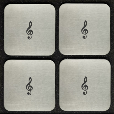 4er-Set Untersetzer "Notenschlüssel"