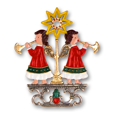 Zinnfigur Posaunenengel