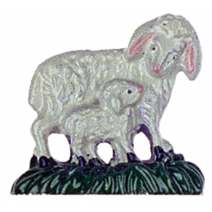 Zinnfigur Schaf mit Lamm klein (zum Stellen)