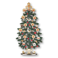 Zinnfigur Tannenbaum mit weißen Kerzen (zum Stellen)