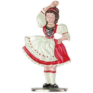 Zinnfigur Trachtlerin (zum Stellen)