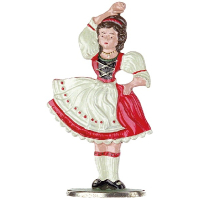 Zinnfigur Trachtlerin (zum Stellen)