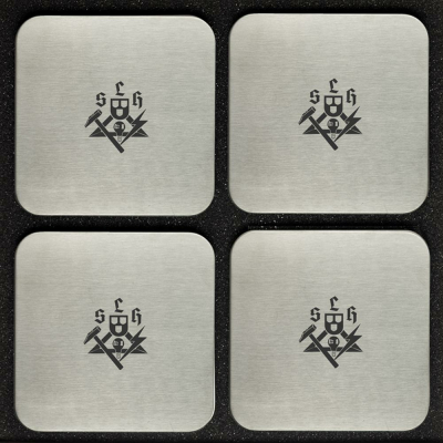 4er-Set Untersetzer "Schilder- und Lichtreklamehersteller"