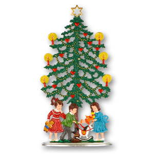 Zinnfigur Weihnachtsbaum mit Kindern (zum Stellen)