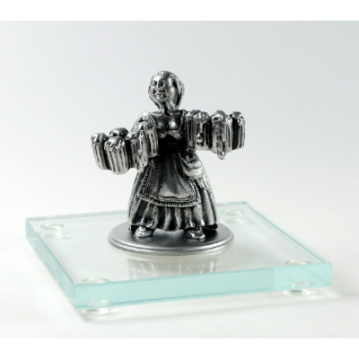 Miniatur Bedienung auf Glassockel
