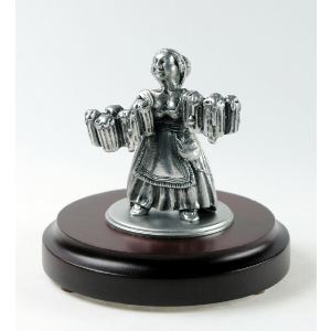 Miniatur Bedienung auf rundem Sockel