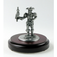 Miniatur Falkner auf rundem Sockel