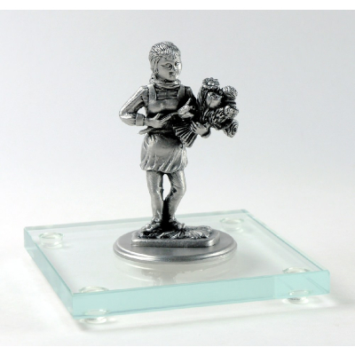 Miniatur Floristin auf Glassockel