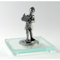 Miniatur Friseur auf Glassockel
