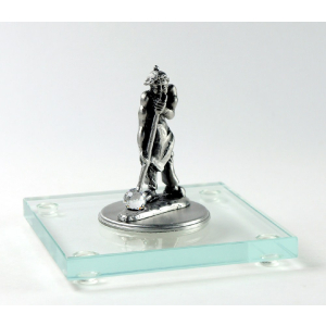 Miniatur Glasbläser auf Glassockel