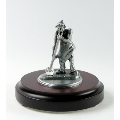 Miniatur Glasbläser auf rundem Sockel