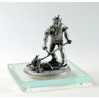 Miniatur Heubauer auf Glassockel