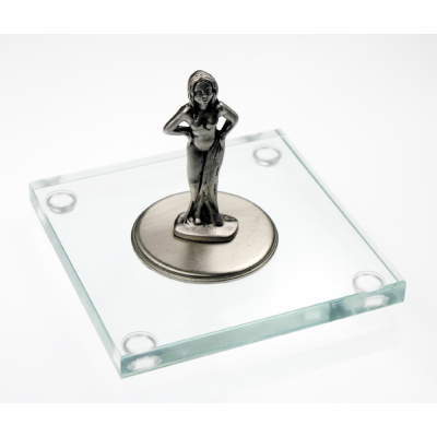 Miniatur Jungfrau auf Glassockel