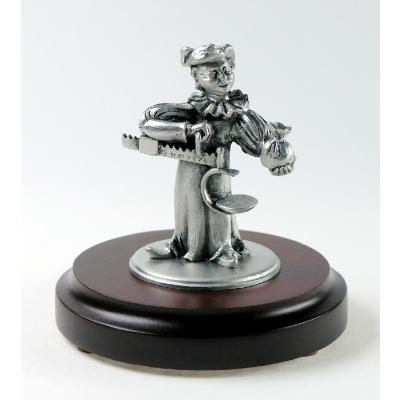 Miniatur Kaufmann auf rundem Sockel
