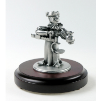 Miniatur Kaufmann auf rundem Sockel