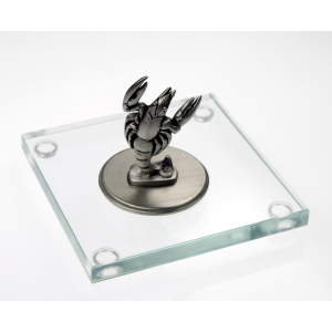 Miniatur Krebs auf Glassockel