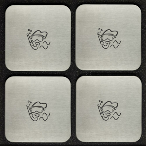 4er-Set Untersetzer "Taucher"