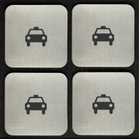 4er-Set Untersetzer "Taxi"