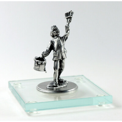 Miniatur Maler auf Glassockel
