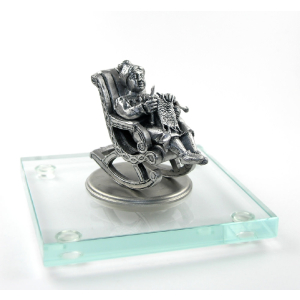Miniatur Oma auf Glassockel