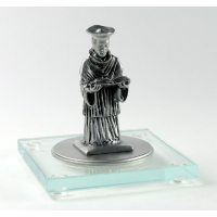 Miniatur Pastor auf Glassockel