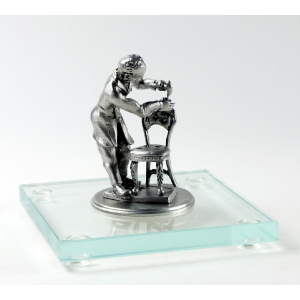 Miniatur Polsterer auf Glassockel