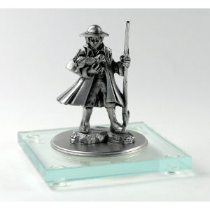 Miniatur Schäfer auf Glassockel